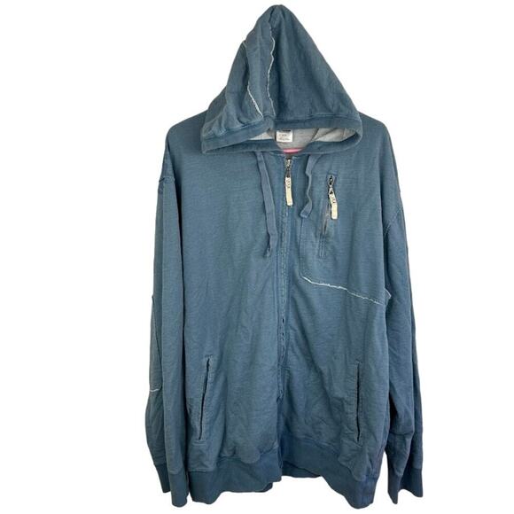 The North Face Blue full zip hooded sweat shirt men's size xl y2k Jesse Pinkman - Picture 1 of 11